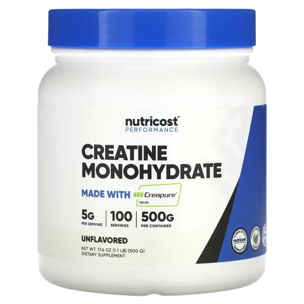 Creatina Monohidratada en Polvo CreaPure®, 500 g, Nutricost, Performance