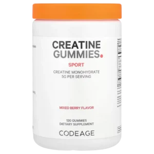 Gomitas de Creatina Monohidratada, Sabor a Bayas Mixtas, 120 gomitas, Codeage, Sport