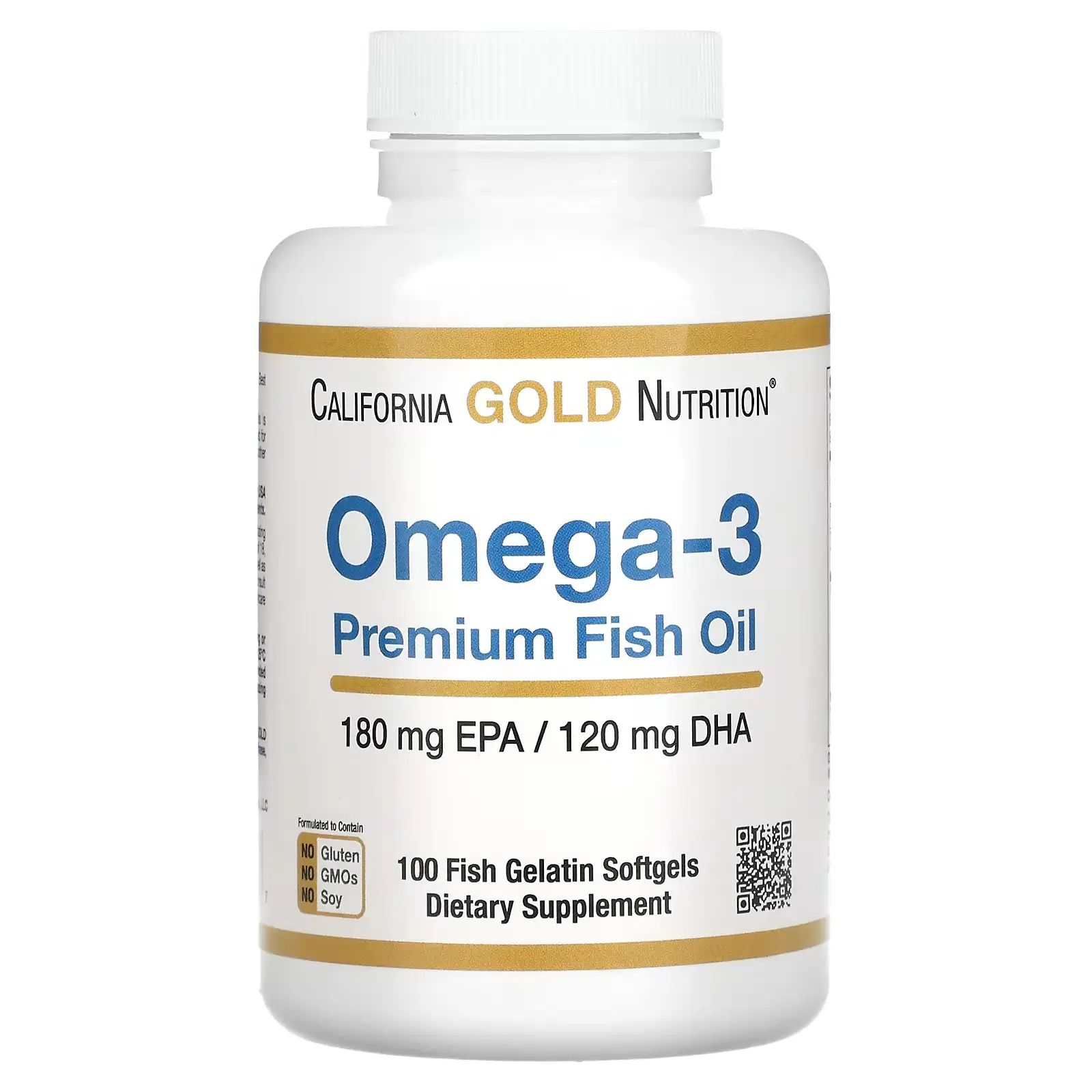 Omega-3, Aceite de pescado premium, 2200 mg, 100 cápsulas, (1100 mg por cápsula), California Gold Nutrition