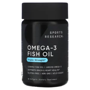 Omega-3, Aceite de Pescado, Triple concentración, 1055 mg, 30 cápsulas blandas, Sports Research