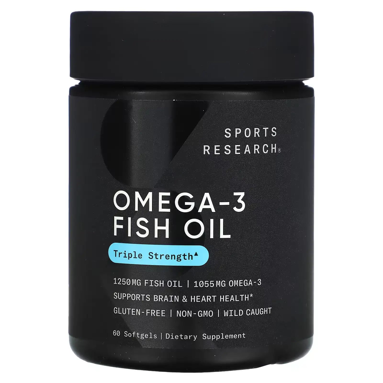 Omega-3, Aceite de Pescado, Triple concentración, 1055 mg, 60 cápsulas blandas, Sports Research