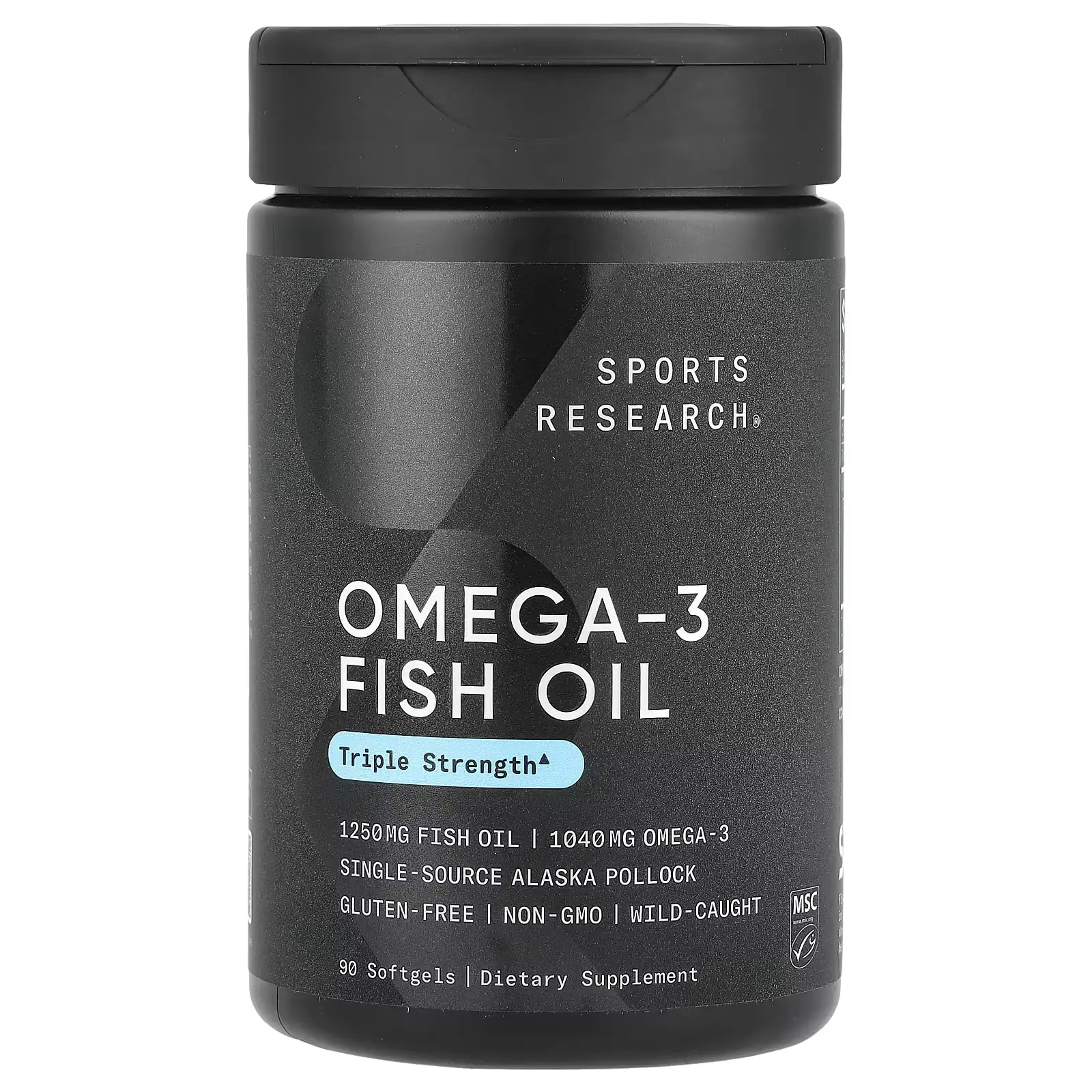 Omega-3, Aceite de Pescado, Triple concentración, 1055 mg, 90 cápsulas blandas, Sports Research