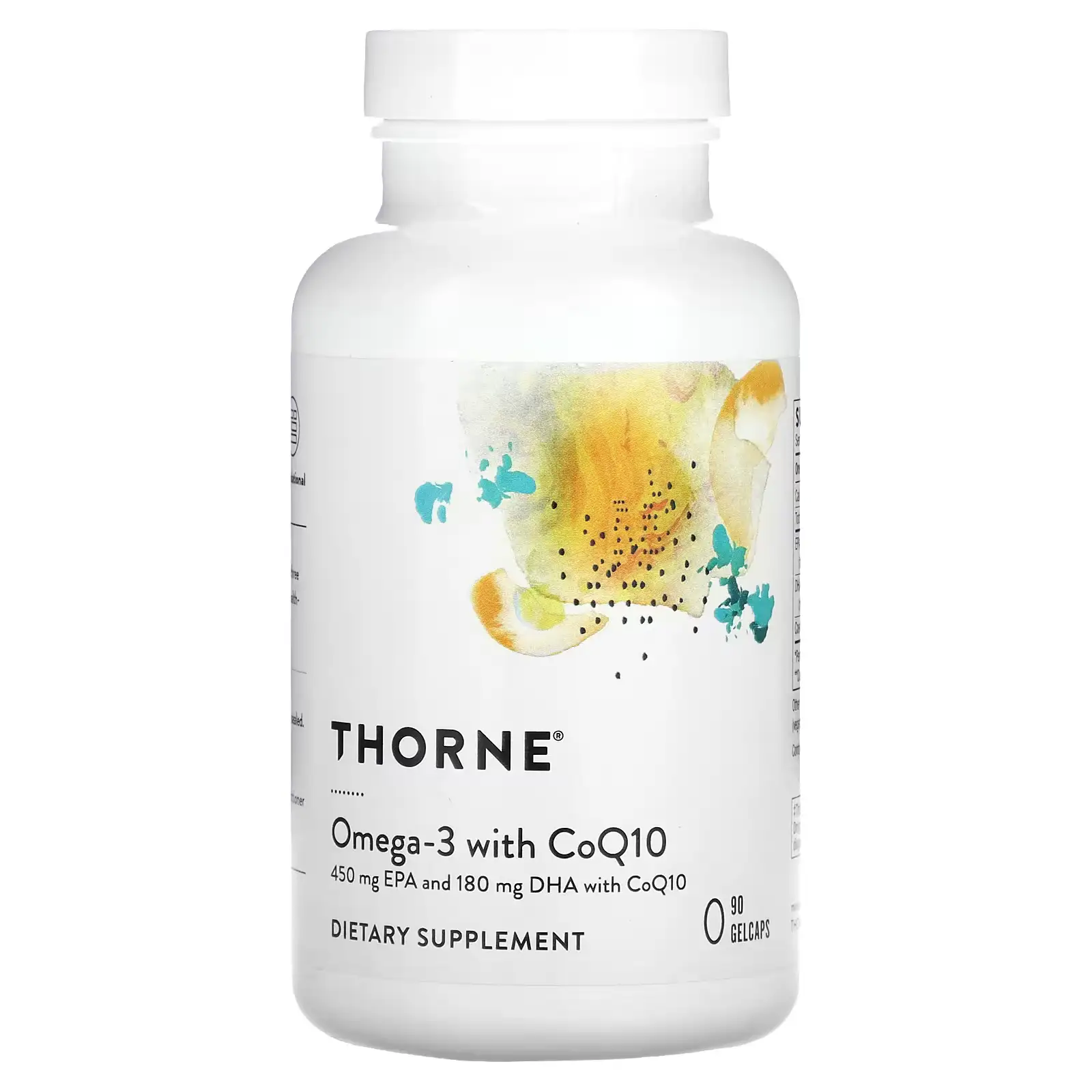 Omega-3 con CoQ10, EPA 450 mg, DHA 180 mg, 90 cápsulas gelificadas, Thorne
