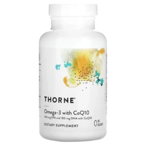 Omega-3 con CoQ10, EPA 450 mg, DHA 180 mg, 90 cápsulas gelificadas, Thorne