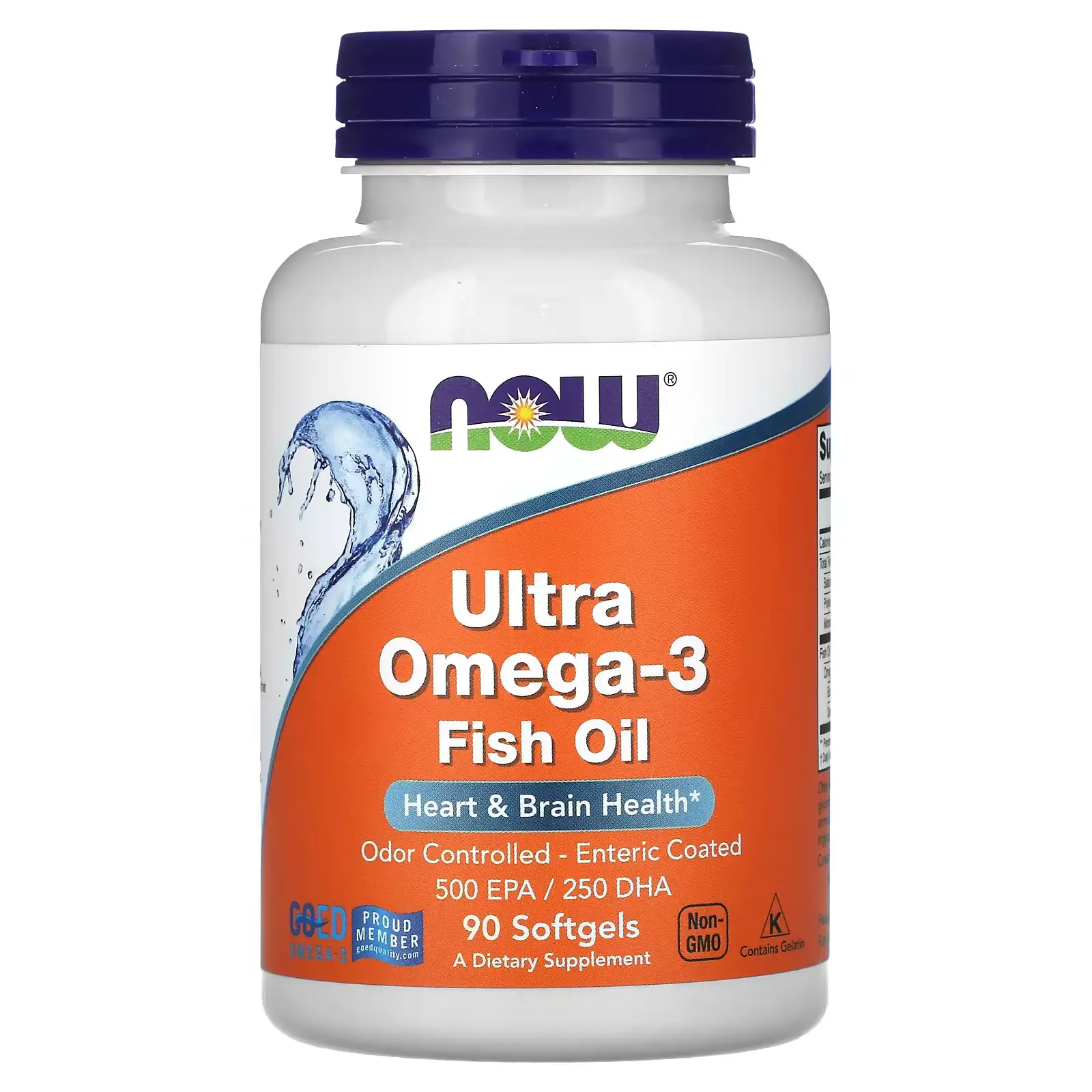 Ultra Omega-3, Aceite de Pescado, 1000 mg, 90 cápsulas blandas, NOW Foods