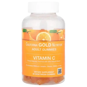Vitamina C, con Vitamina A Proveniente 100% de Beta-caroteno, 250 mg, 90 Gomitas Vegetales, California Gold Nutrition