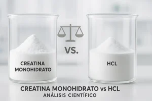 Comparación científica entre creatina monohidrato y creatina HCL en entorno de laboratorio, análisis de eficacia para Suplenet.