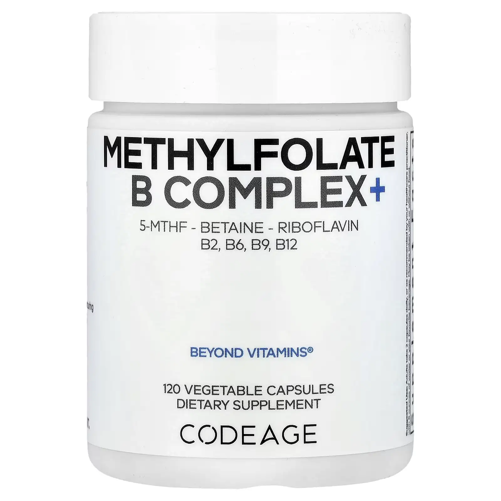 Complejo B+ con Metilfolato, 120 cápsulas, Codeage
