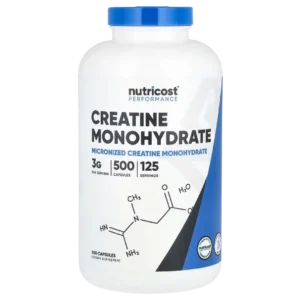 Creatina Monohidratada, 3000 mg, 500 Cápsulas, (750 mg por cápsula), Nutricost, Performance