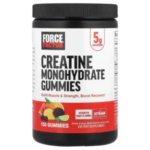 Gomitas de Creatina Monohidratada, Sabor a Frutas Surtidas, 150 Gomitas, Force Factor