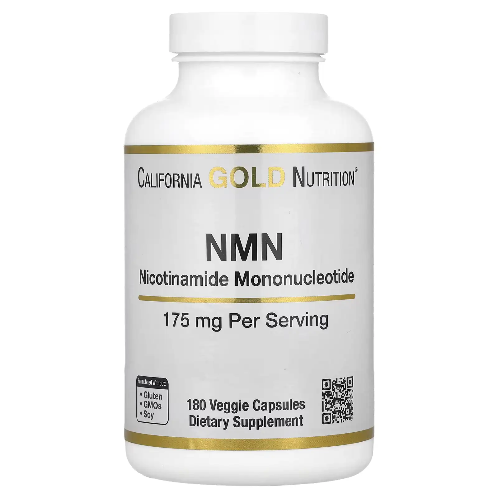 NMN, Mononucleótido de Nicotinamida, 175 mg, 180 cápsulas, California Gold Nutrition