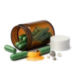 Vitaminas y minerales en cápsulas y polvo