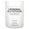 Frasco de Glutatión Liposomal Codeage (Setria®), 60 cápsulas. Potente antioxidante con alta absorción para detox y anti-edad. Comprar online en Suplenet Colombia.