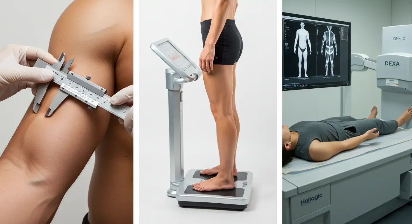 ¿Cómo se Mide la Grasa Corporal? Métodos Comunes (Plicómetro, Bioimpedancia, DEXA) y Cómo Usar Nuestra Calculadora