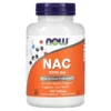 Frasco de NAC N-Acetilcisteína NOW Foods 1000 mg, 120 tabletas. Suplemento antioxidante para apoyo inmune y hepático. Comprar online en Suplenet Colombia.