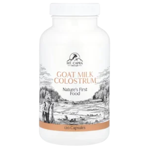 Packshot sin fondo — Calostro de leche de cabra Mt. Capra 120 cápsulas para inmunidad y salud intestinal