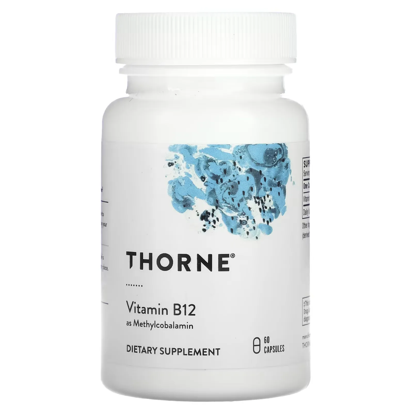 Vitamina B12 en forma de metilcobalamina, 60 cápsulas, 1 mg, Thorne