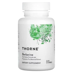 Comprar Berberina Thorne 60 cápsulas, fórmula de doble acción para control de glucosa y colesterol.