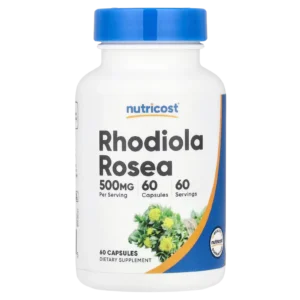 Rhodiola Rosea Nutricost 500 mg de 60 cápsulas para comprar en Suplenet Colombia.