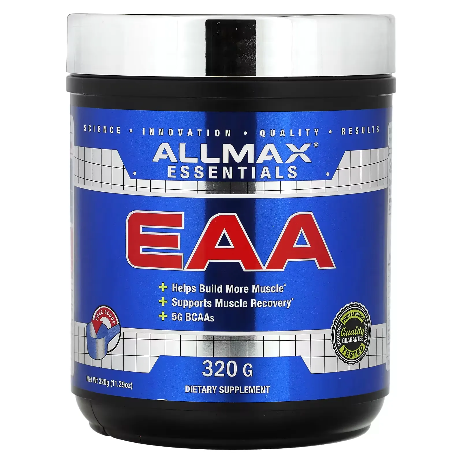 EAA, Aminoácidos Esenciales, sin sabor, 320 g, ALLMAX