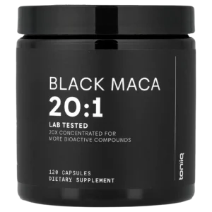 Suplemento Maca Negra Toniiq 20:1 120 cápsulas para catálogo de alta gama Suplenet.