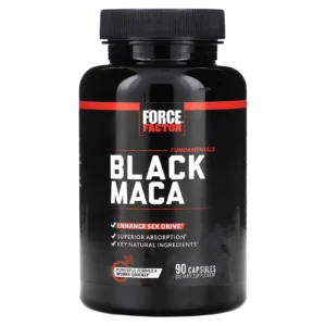 Suplemento de Maca Negra Force Factor 1000 mg 90 cápsulas para catálogo premium.