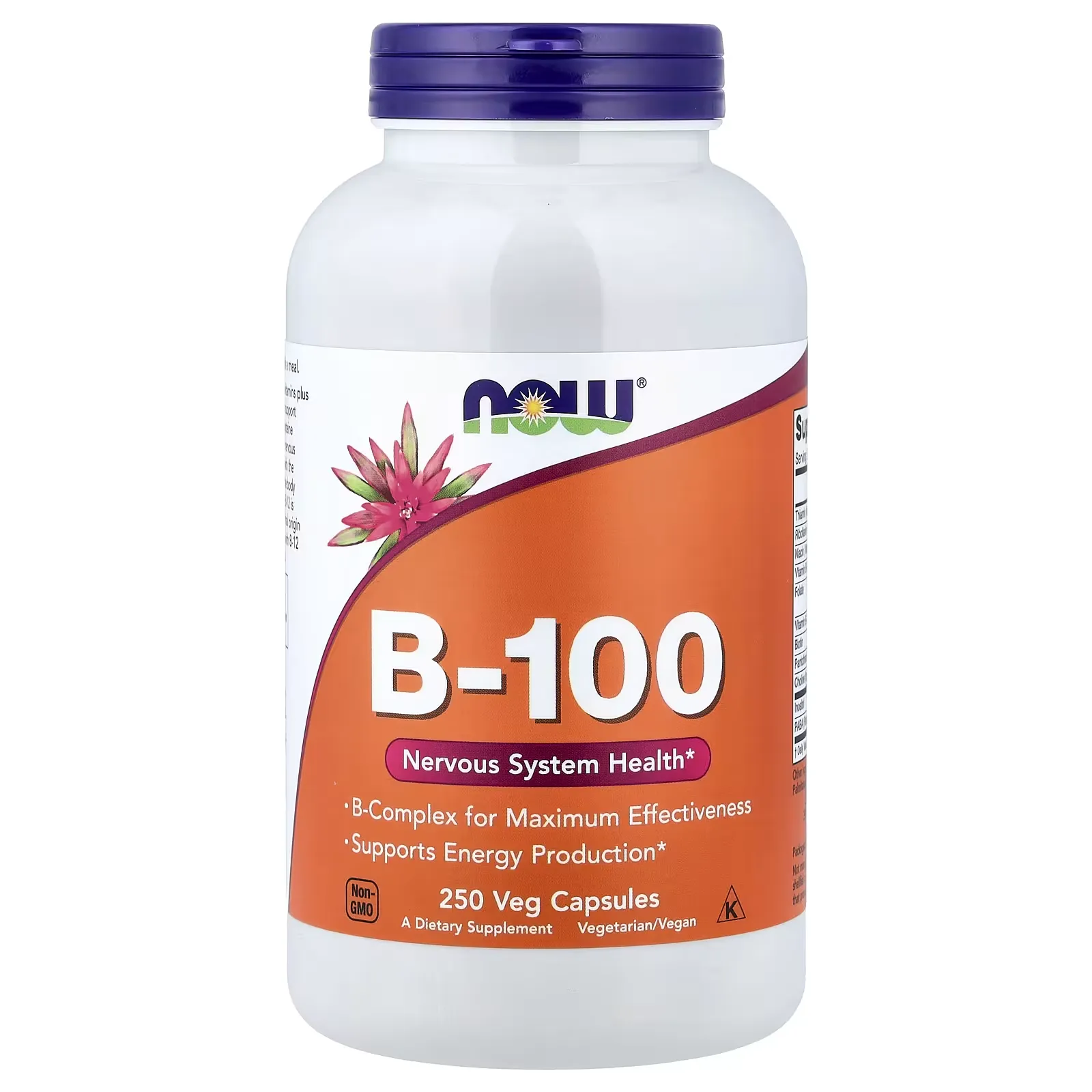 B-100, 250 cápsulas, NOW Foods