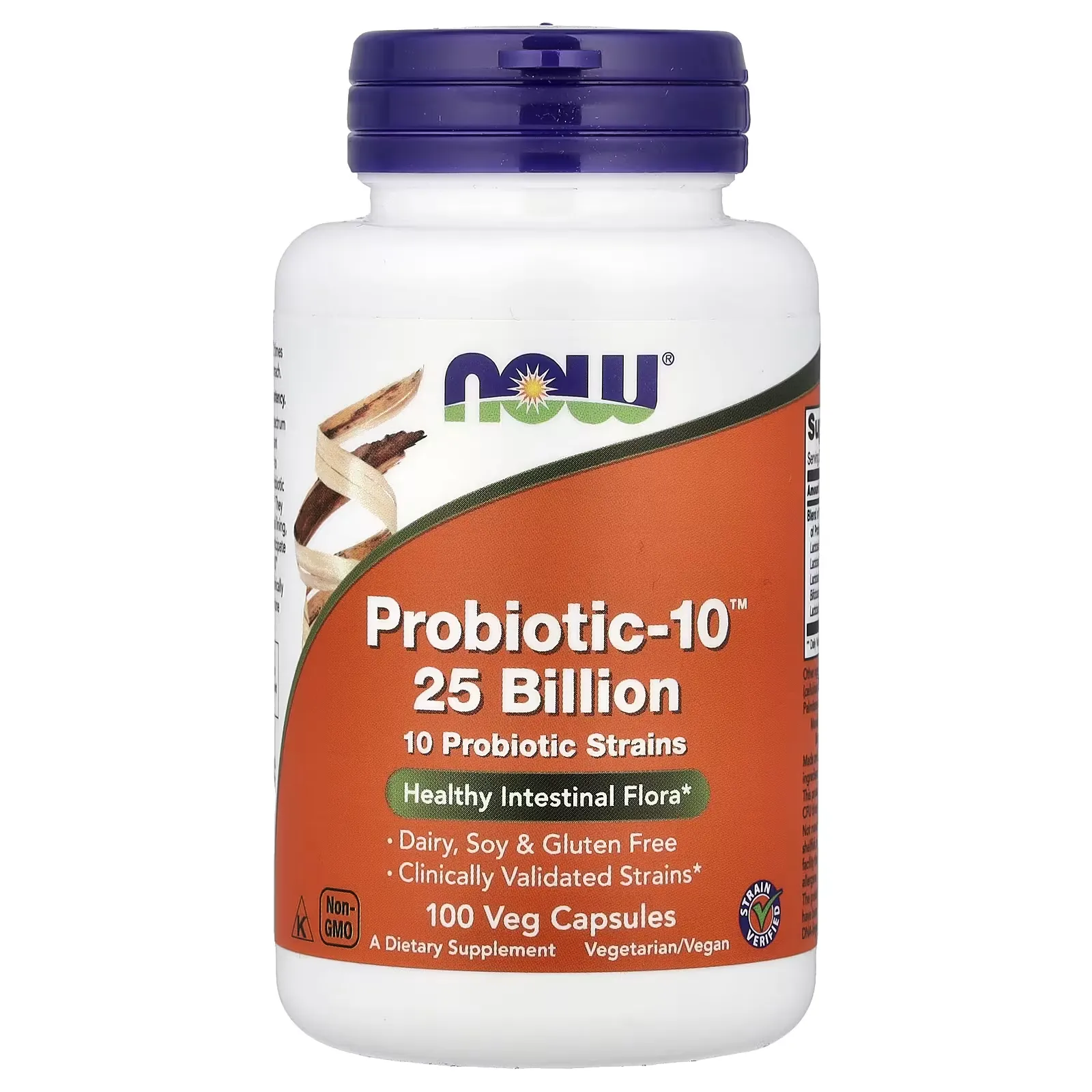 Probióticos Probiotic-10™, 25.000 millones, 100 cápsulas, NOW Foods