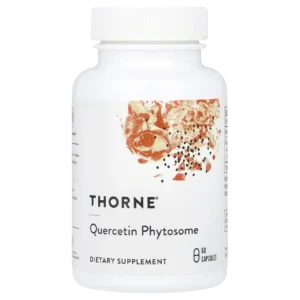 Imagen de catálogo de Fitosoma de Quercetina Thorne 250 mg 60 cápsulas sobre fondo limpio.