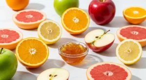 Pectina — frutas cítricas y manzanas como fuentes naturales de fibra soluble