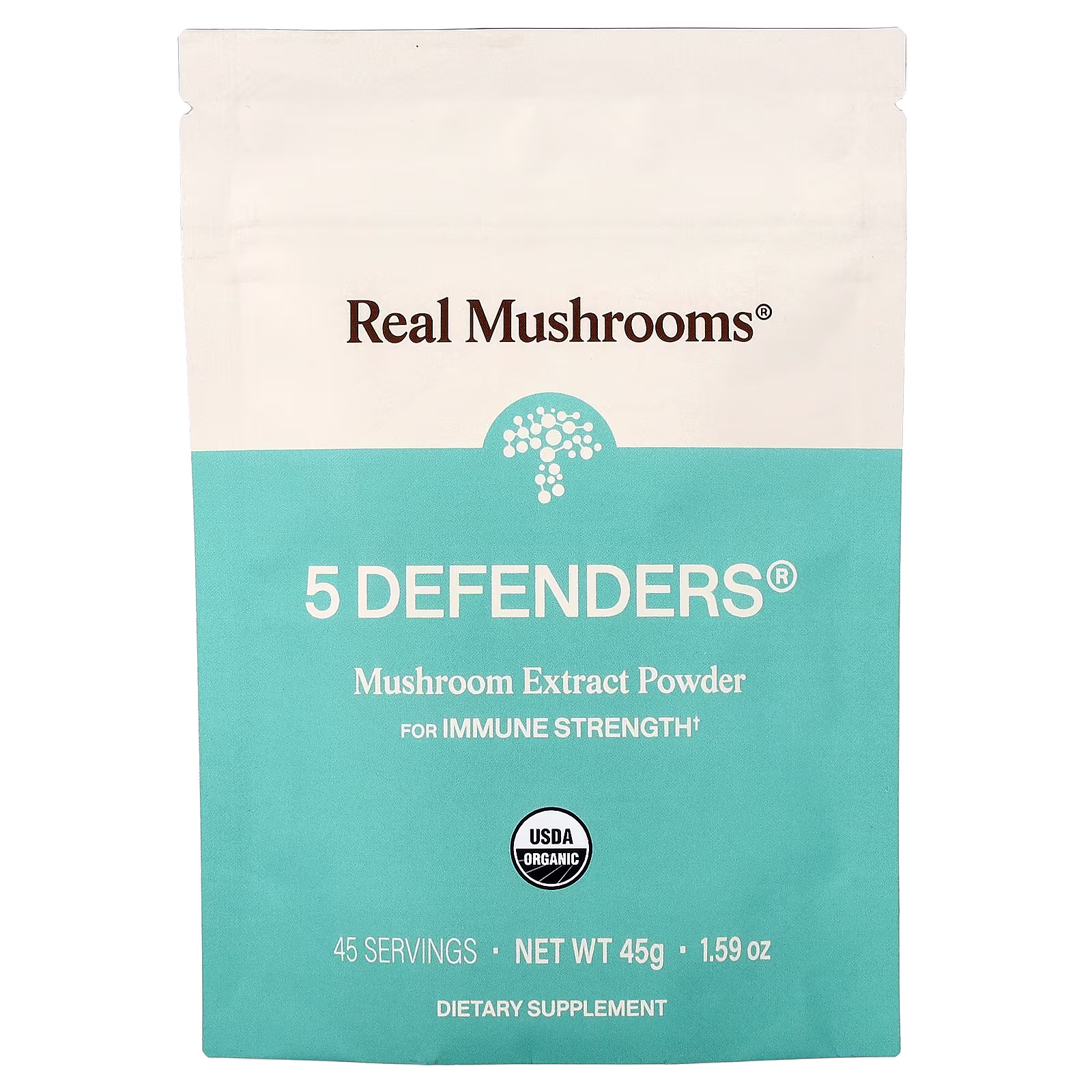 5 Defenders, Extracto de Hongos en Polvo, Real Mushrooms