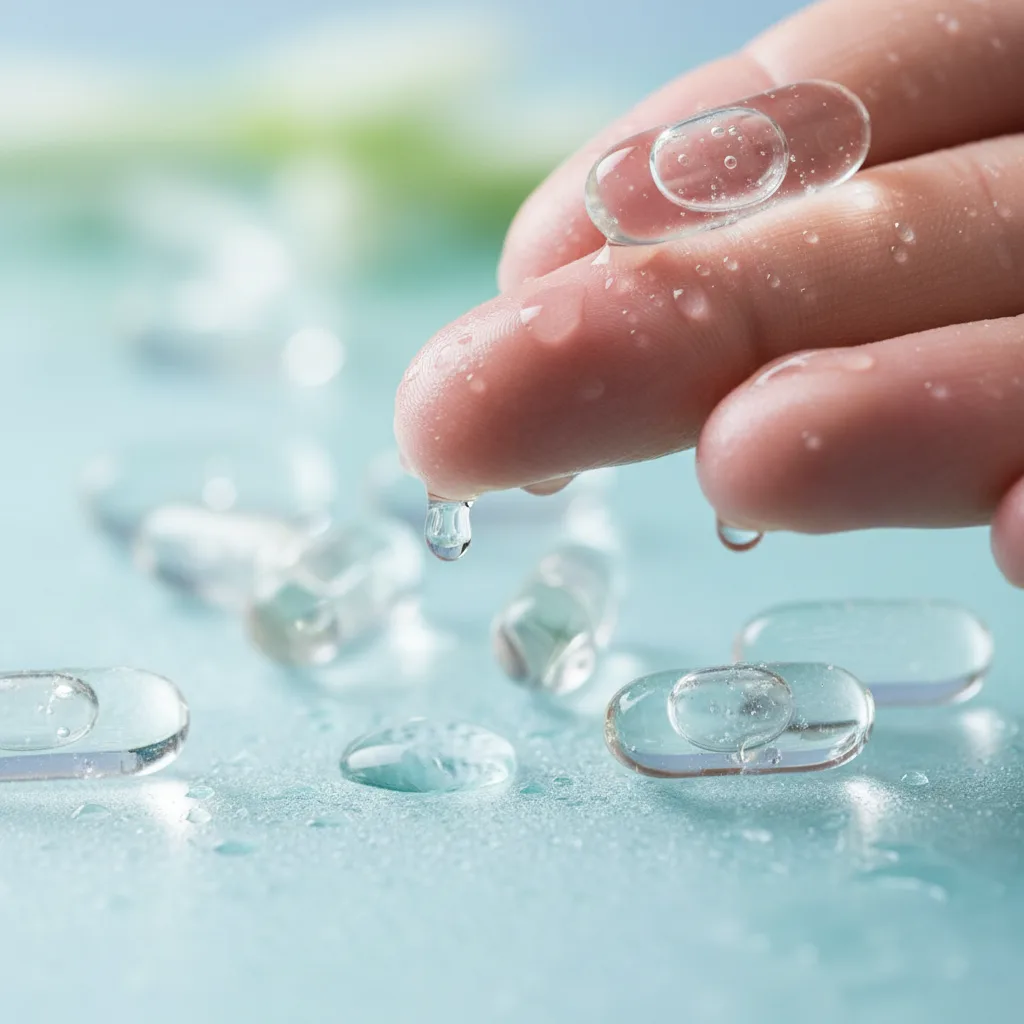 Piel hidratada y luminosa con cápsulas de ácido hialurónico oral