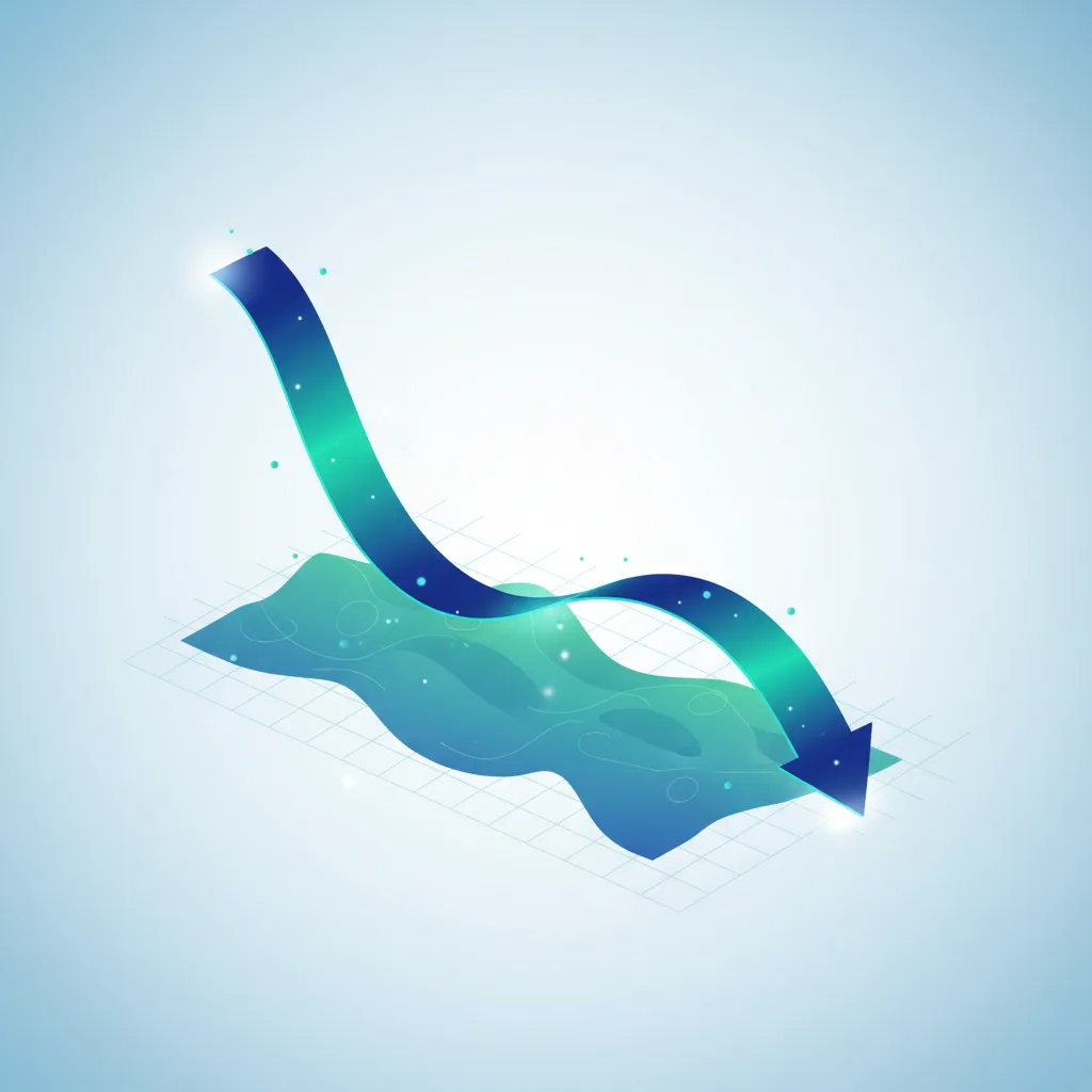 Visualización científica tridimensional de reducción de cortisol en tonos azules y verdes