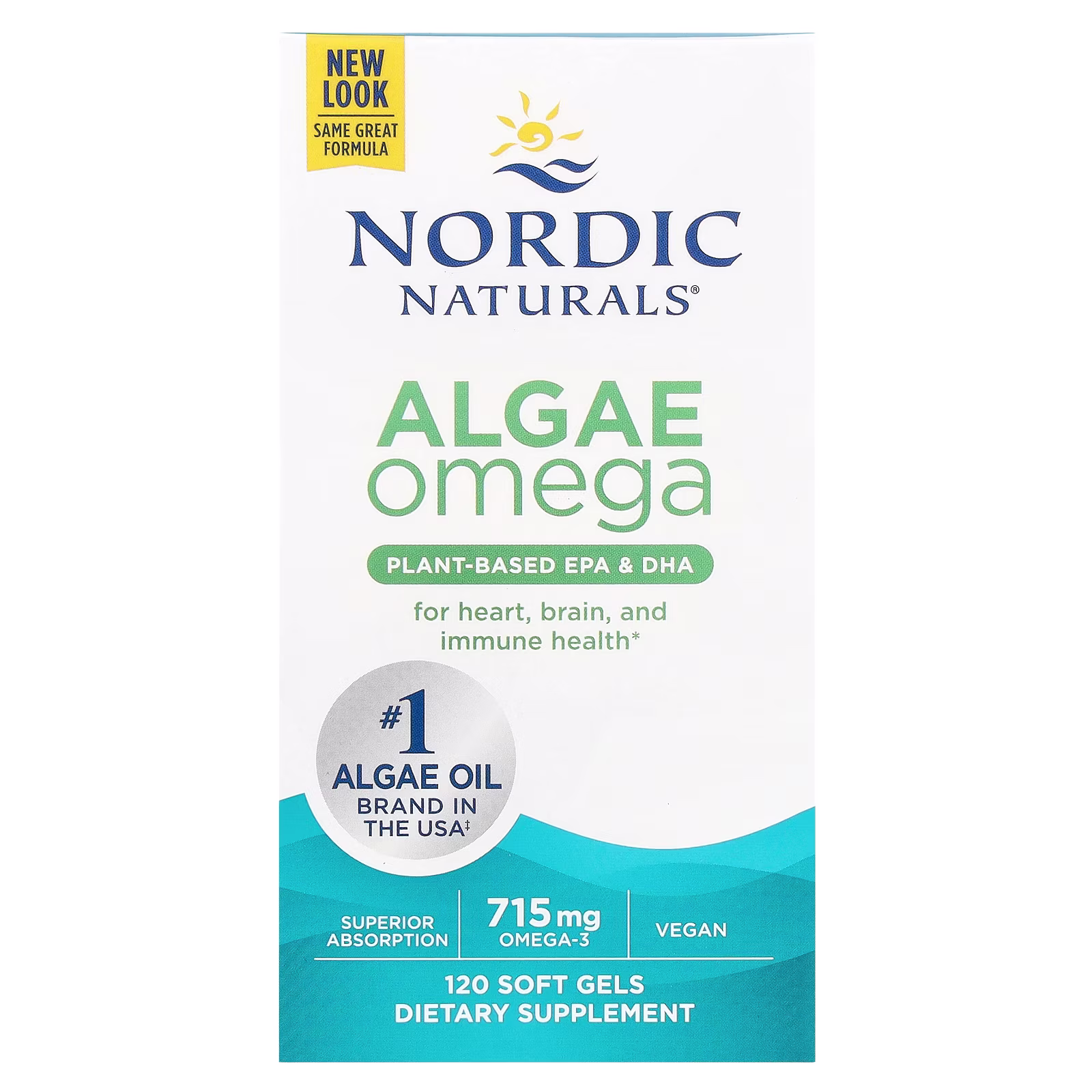 Algae Omega, 120 Cápsulas Blandas (357.5 mg por Cápsulas Blandas), Nordic Naturals