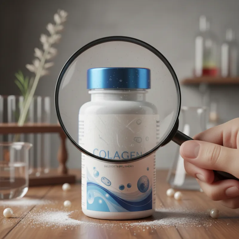 Tabla comparativa del perfil de aminoácidos estándar del colágeno tipo I versus un producto adulterado con glicina añadida