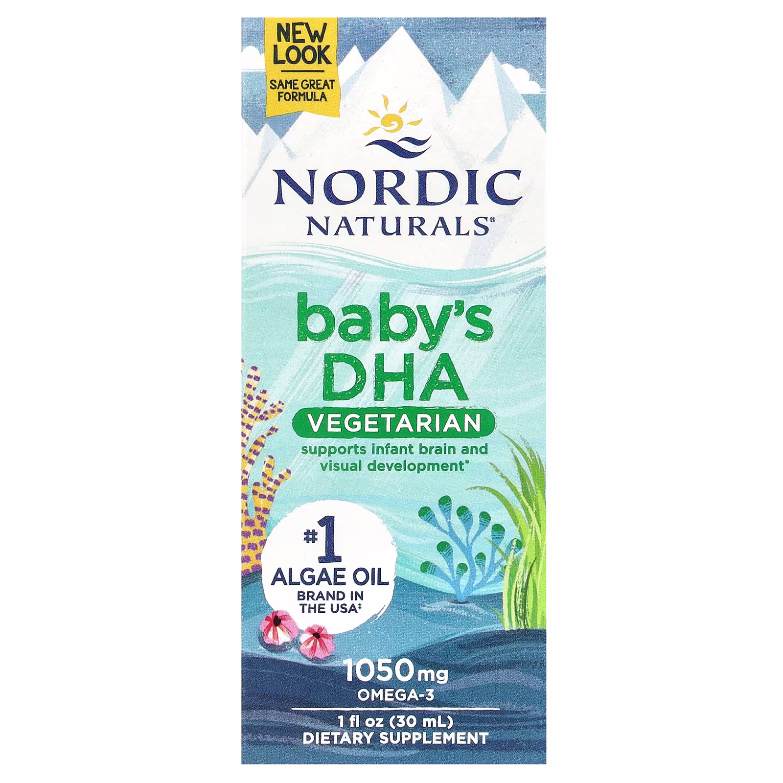 Bebé DHA Vegetariano, 1,050 mg, 1 fl oz (30 ml), Nordic Naturals