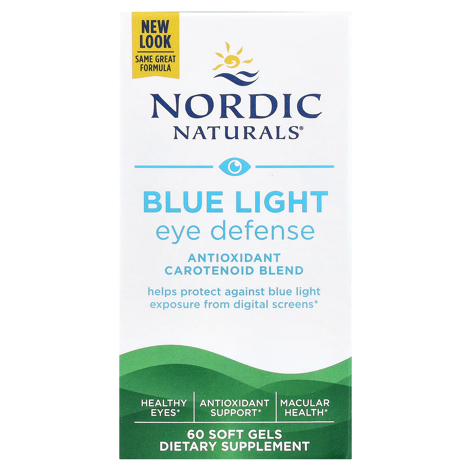 Defensa Ocular contra Luz Azul, 60 Cápsulas Blandas, Nordic Naturals