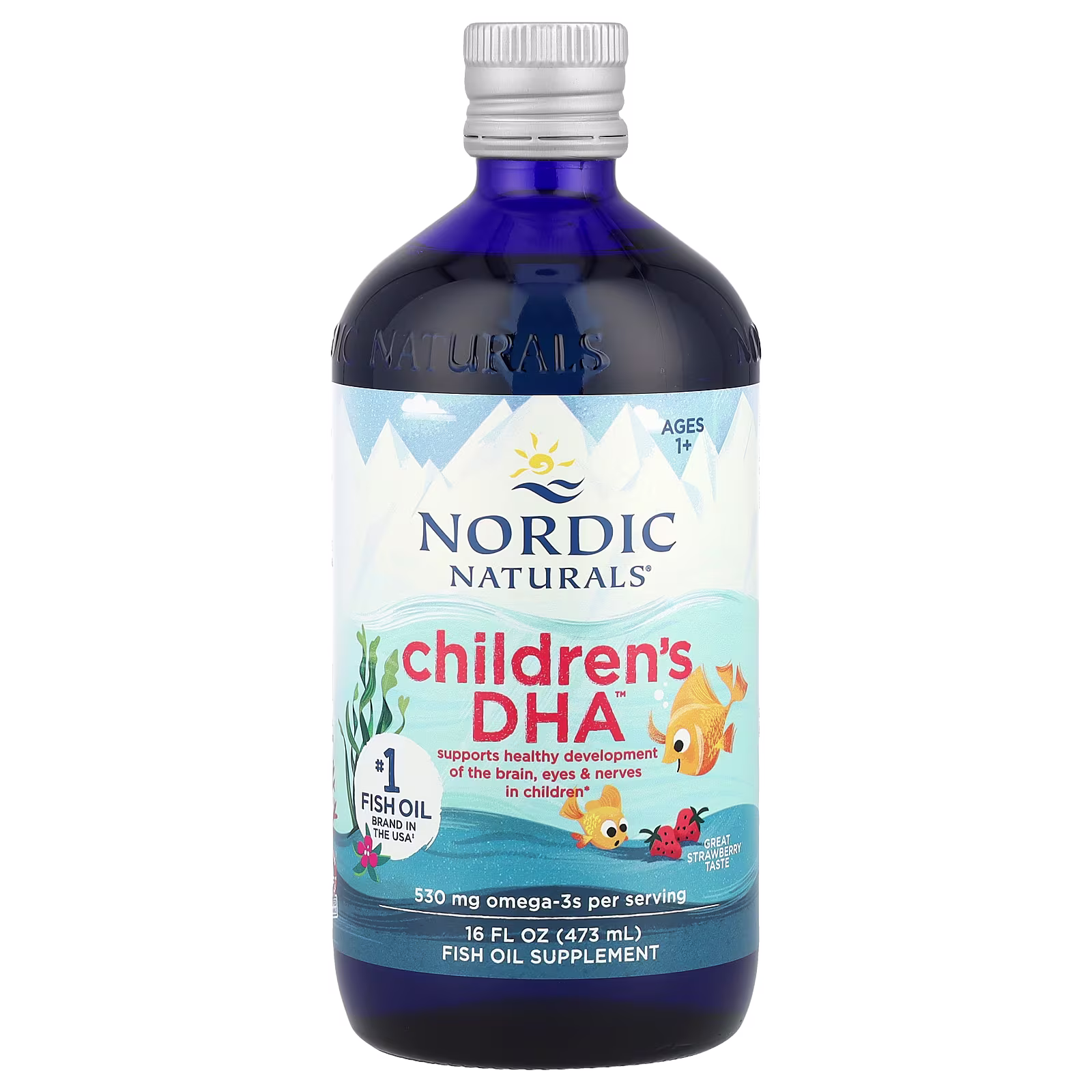 Infantil DHA™, Edades 1+, Sabor a Fresa, 530 mg, 16 fl oz (473 ml), Nordic Naturals