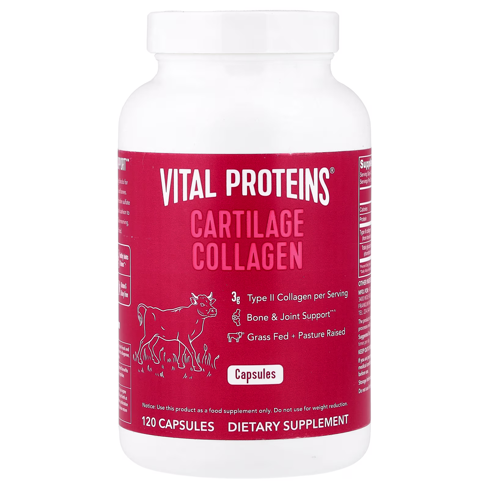 Colágeno de cartílago, 120 cápsulas, Vital Proteins