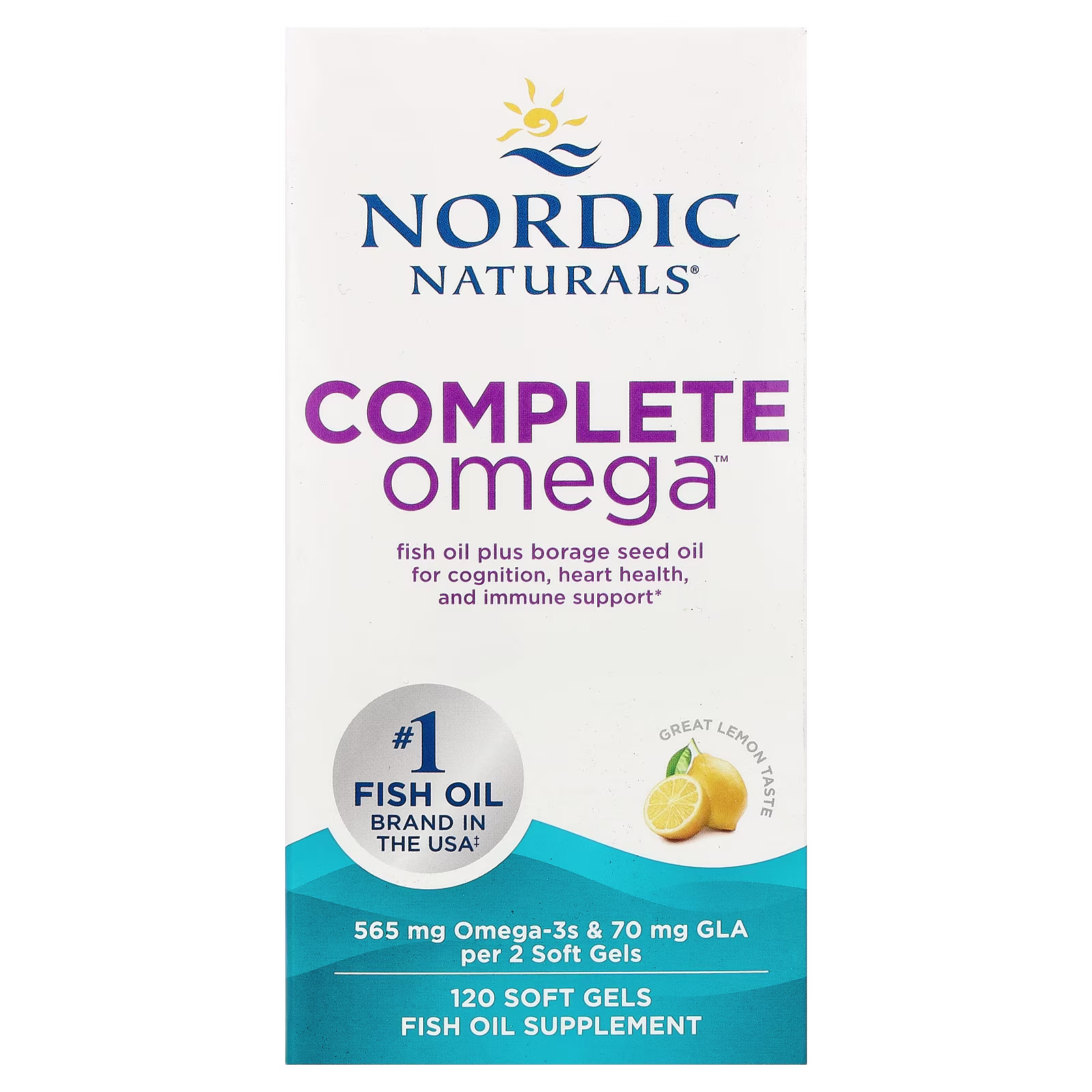 Complete Omega™, Sabor a Limón, 120 Cápsulas Blandas, Nordic Naturals