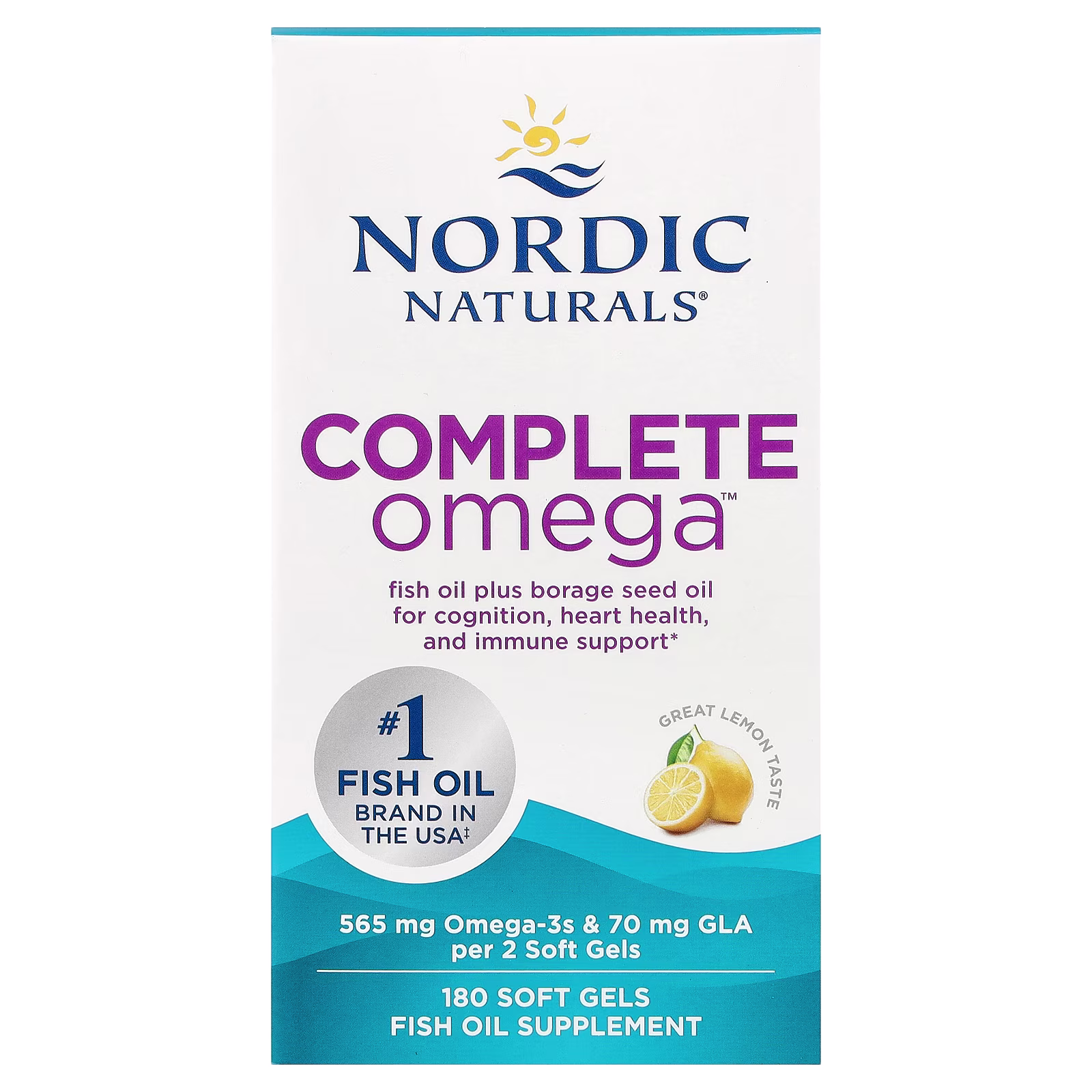 Complete Omega™, Sabor a Limón, 180 Cápsulas Blandas, Nordic Naturals