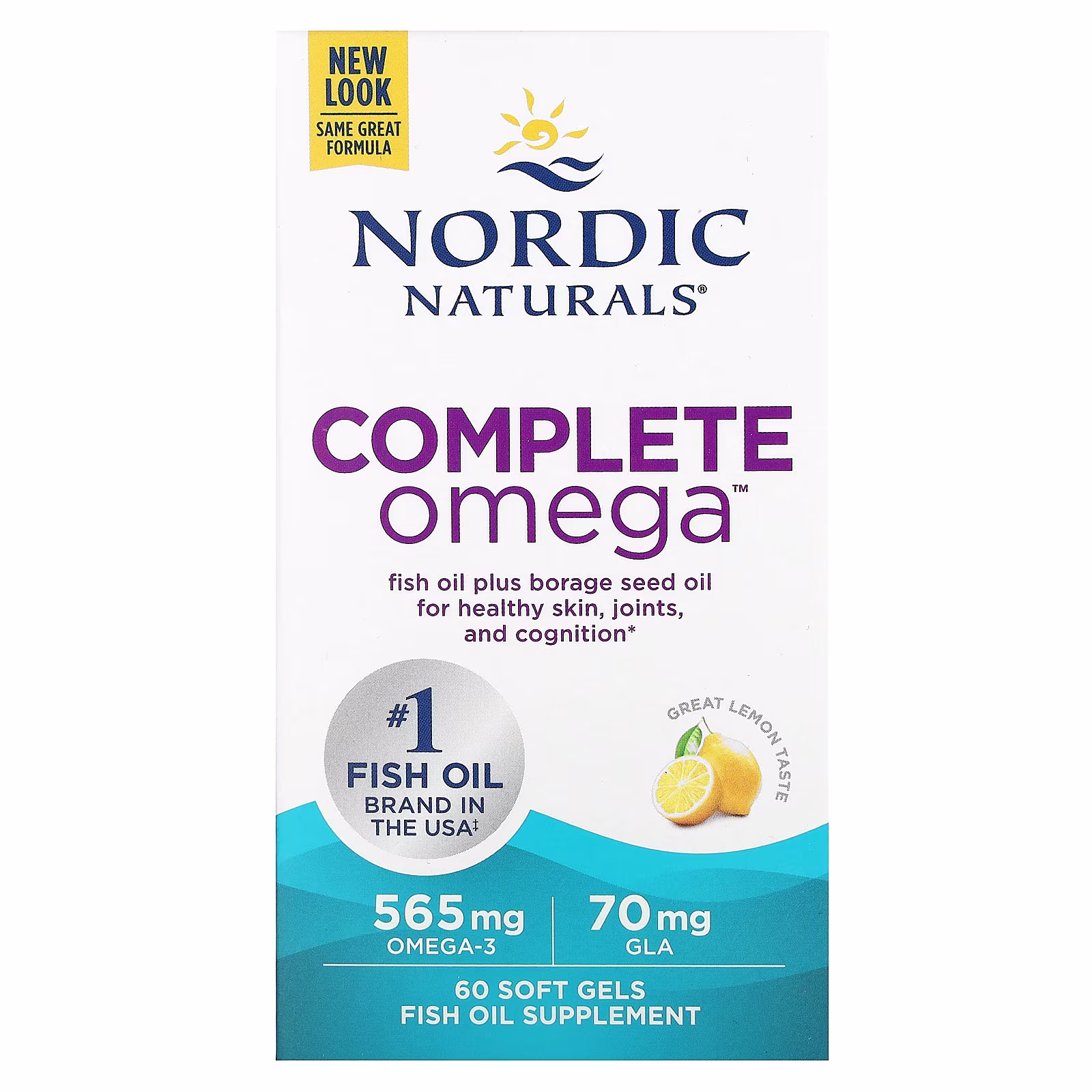 Complete Omega, Sabor a Limón, 60 Cápsulas Blandas, Nordic Naturals