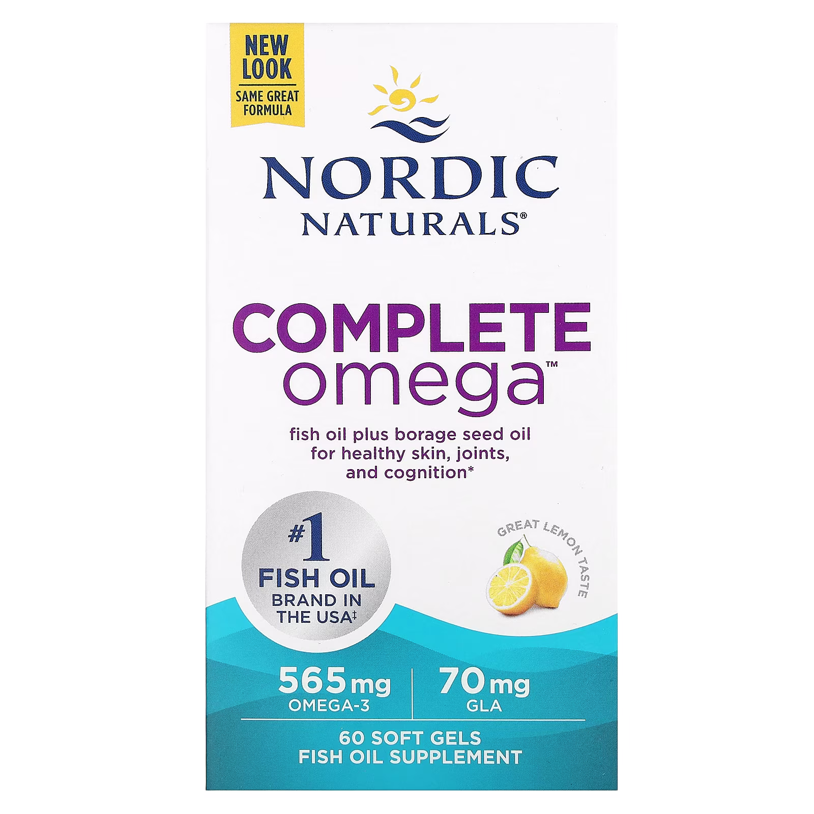 Complete Omega, Sabor a Limón, 60 Cápsulas Blandas, Nordic Naturals