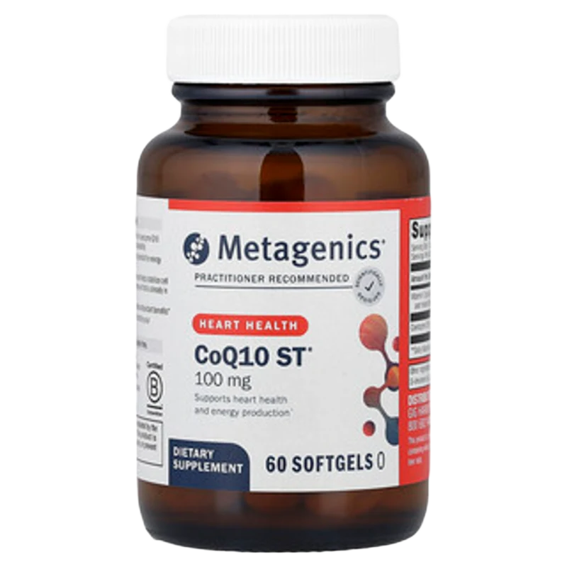 CoQ10 ST®, 100 mg, 60 Cápsulas Blandas, Metagenics