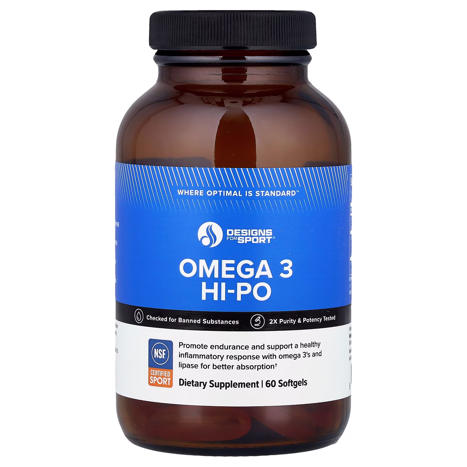 Omega-3 Hi-Po, 60 cápsulas blandas, Designs for Health, Designs For Sport®