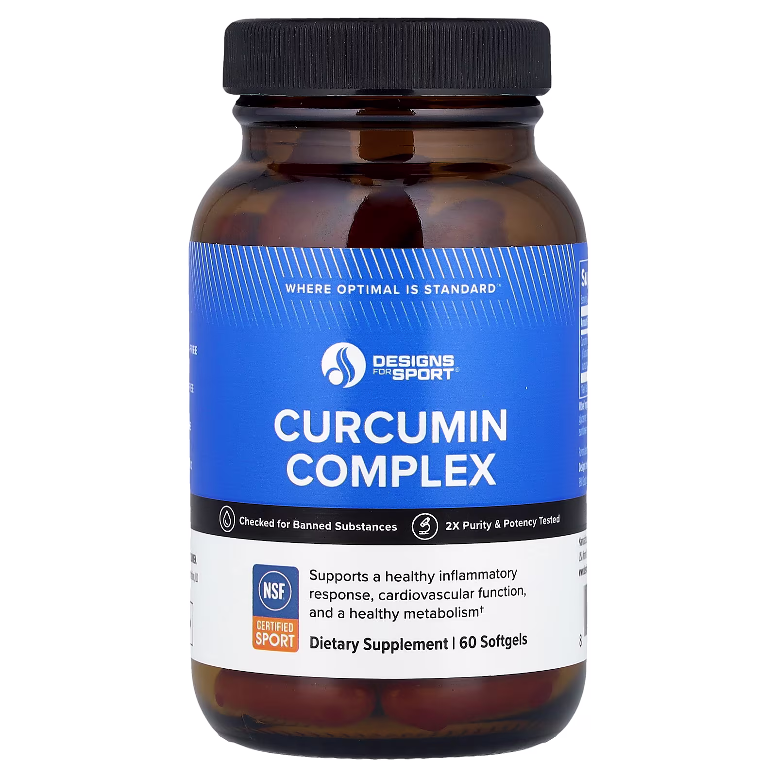 Complejo de curcumina, 60 cápsulas blandas (400 mg por cápsula blanda), Designs for Health, Designs For Sport®