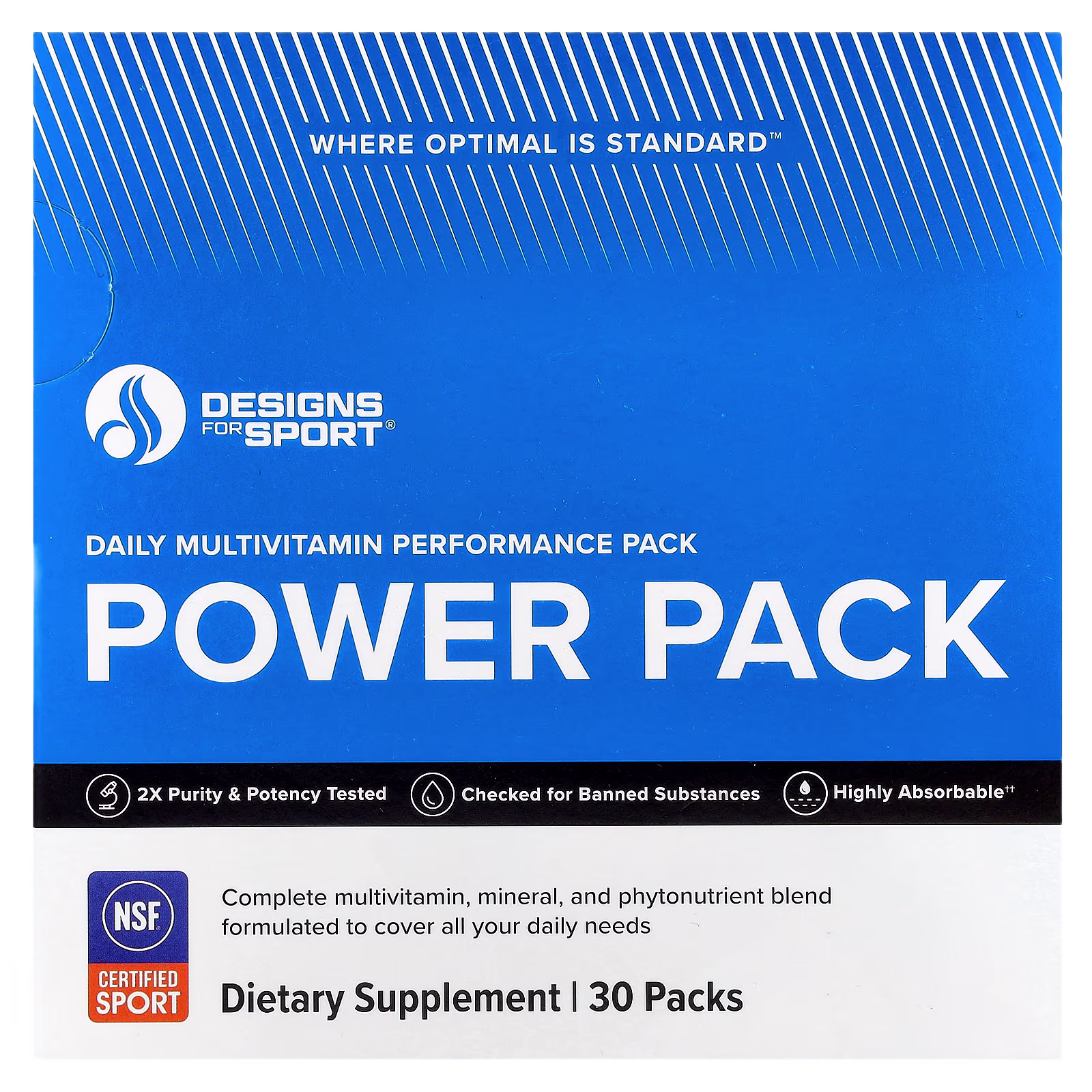 Suplemento energético multivitamínico diario para el rendimiento, 30 paquetes, Designs for Health, Designs For Sport®