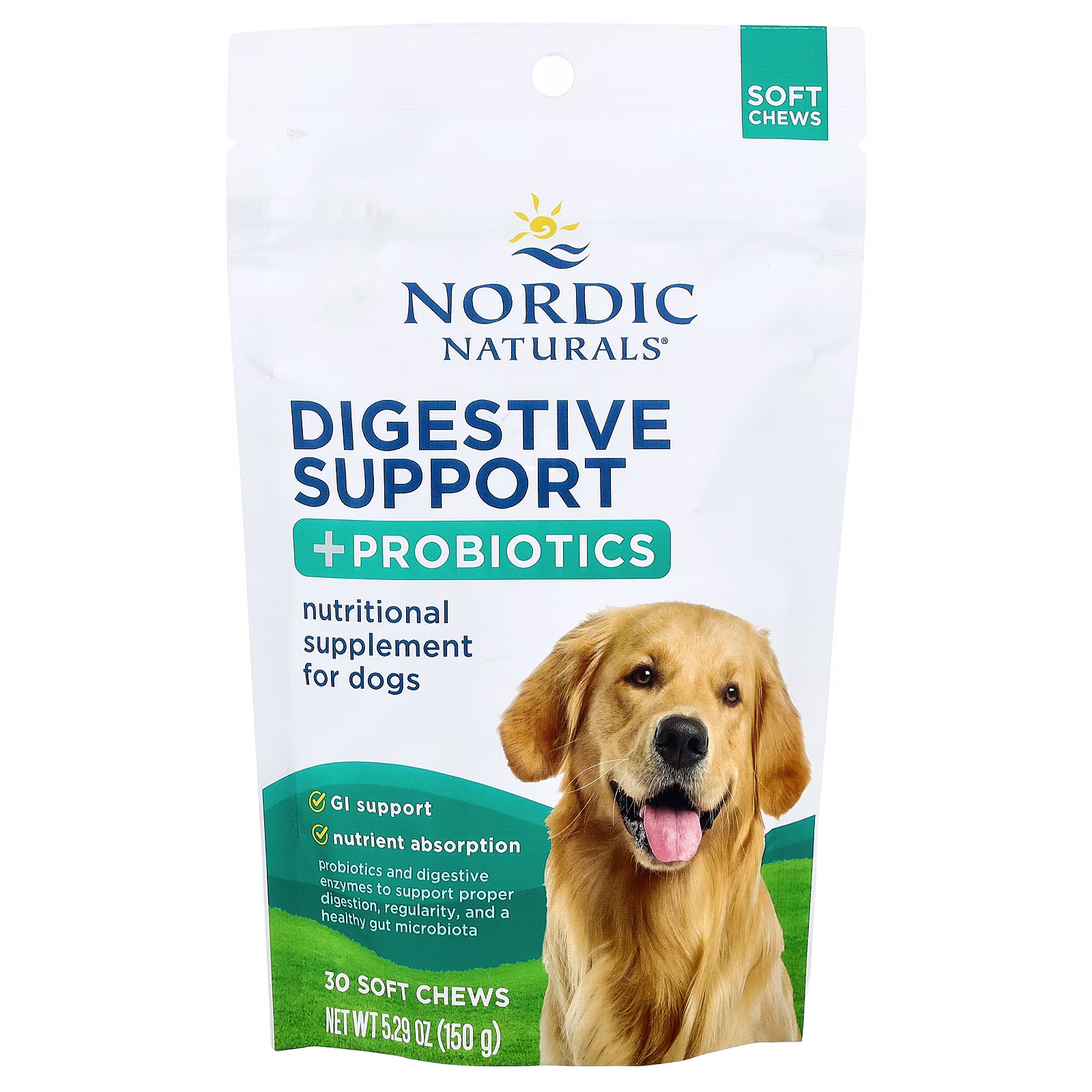 Soporte Digestivo + Probiotics, para Perros, Caldo de Hueso, 30 Gomitas Masticables, 5.29 oz (150 g), Nordic Naturals