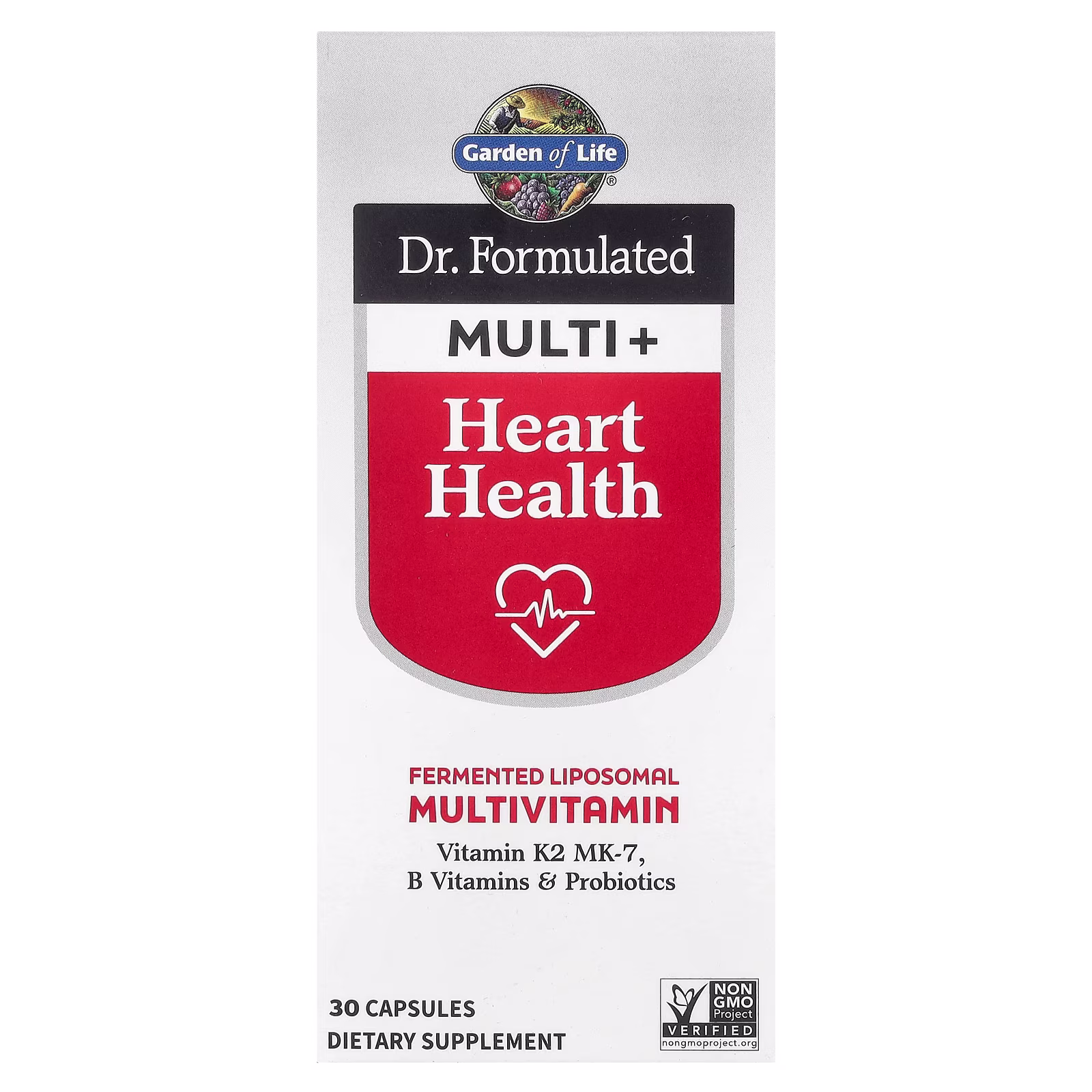 Dr. Formulated Multi+, Salud del corazón, 30 cápsulas, Garden of Life