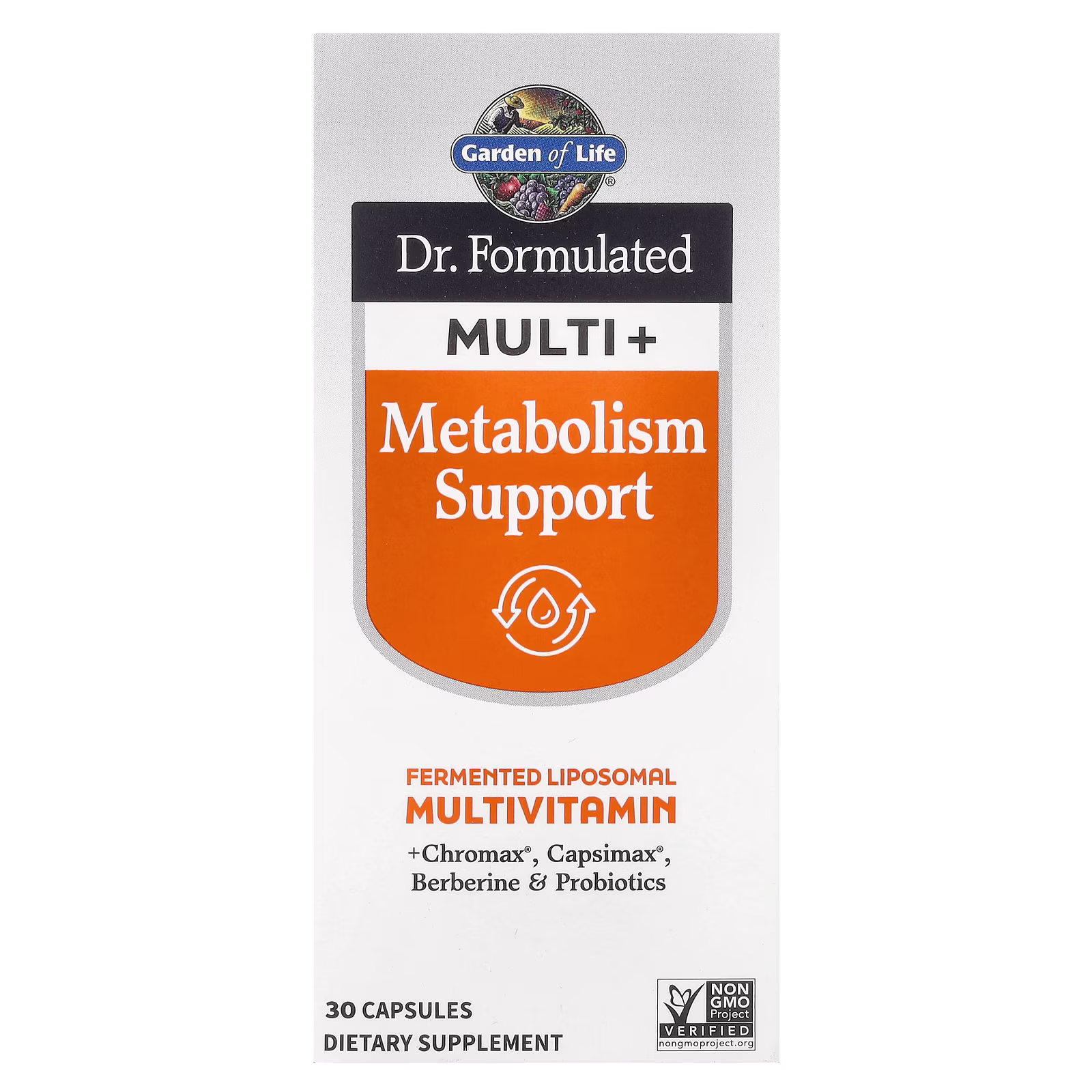 Dr. Formulated Multi+, Refuerzo para el metabolismo, 30 cápsulas, Garden of Life
